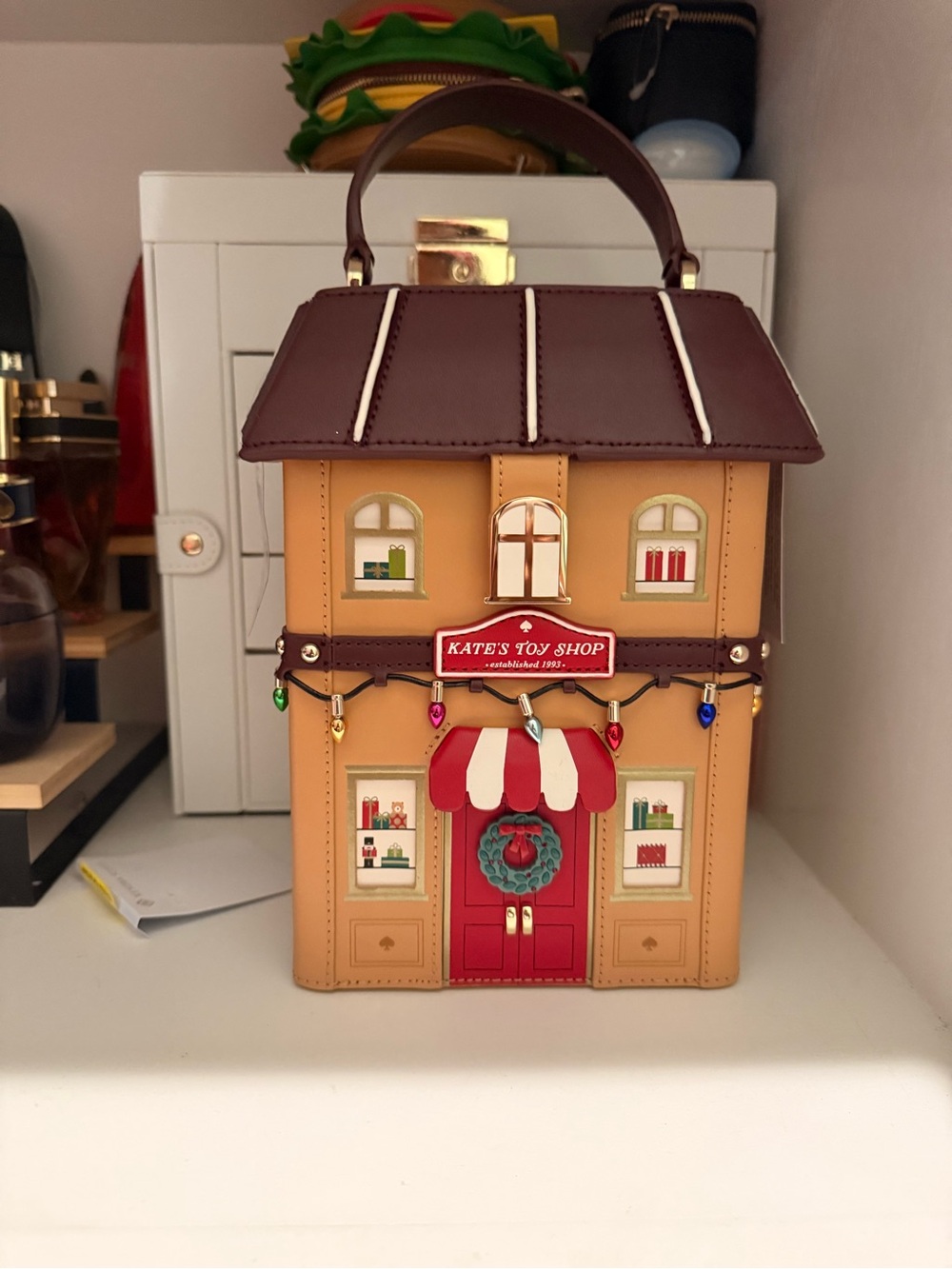 Kate spade Holiday House Handbag - Tan & Red